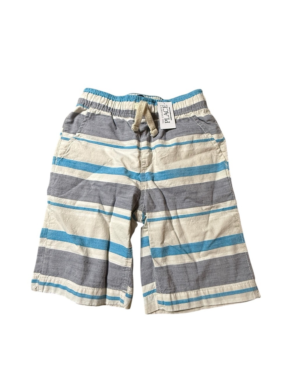 The Children's Place Boys Striped Pull On Jogger Shorts Size 7 NWT